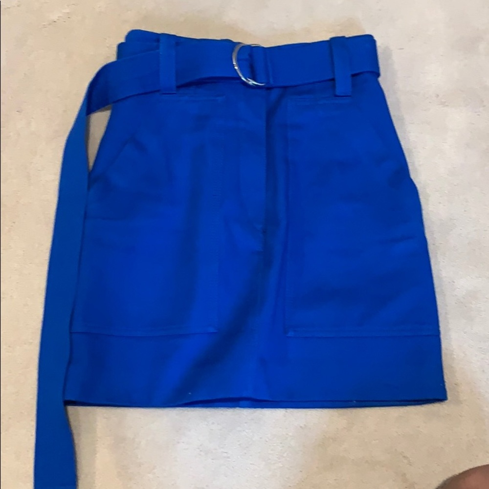 Blue denim skirt